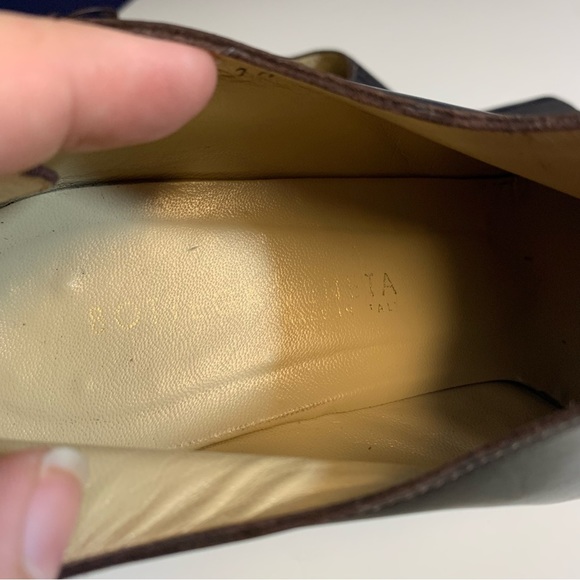 Bottega Veneta Brown Leather Heel Lace Ankle Shoes Boots Size 10 - Picture 10 of 15